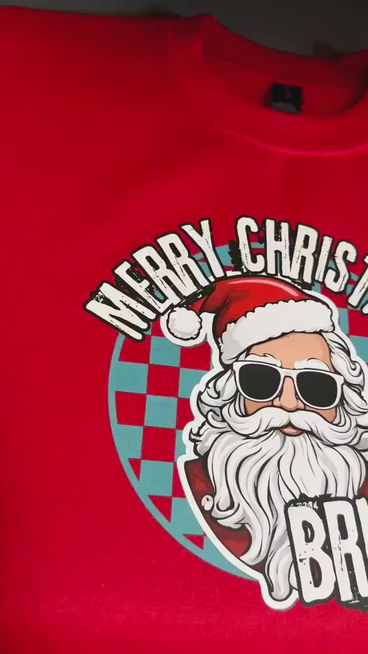 Boys Christmas Sweatshirt, Merry Christmas Bruh, Kids Matching Sweatshirt, Family Christmas Sweatshirt