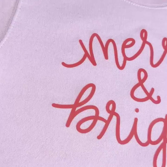 Merry and Bright Sweatshirt, Matching Christmas Sweatshirt, Toddler Christmas Shirt, Matching Family Christmas Shirts