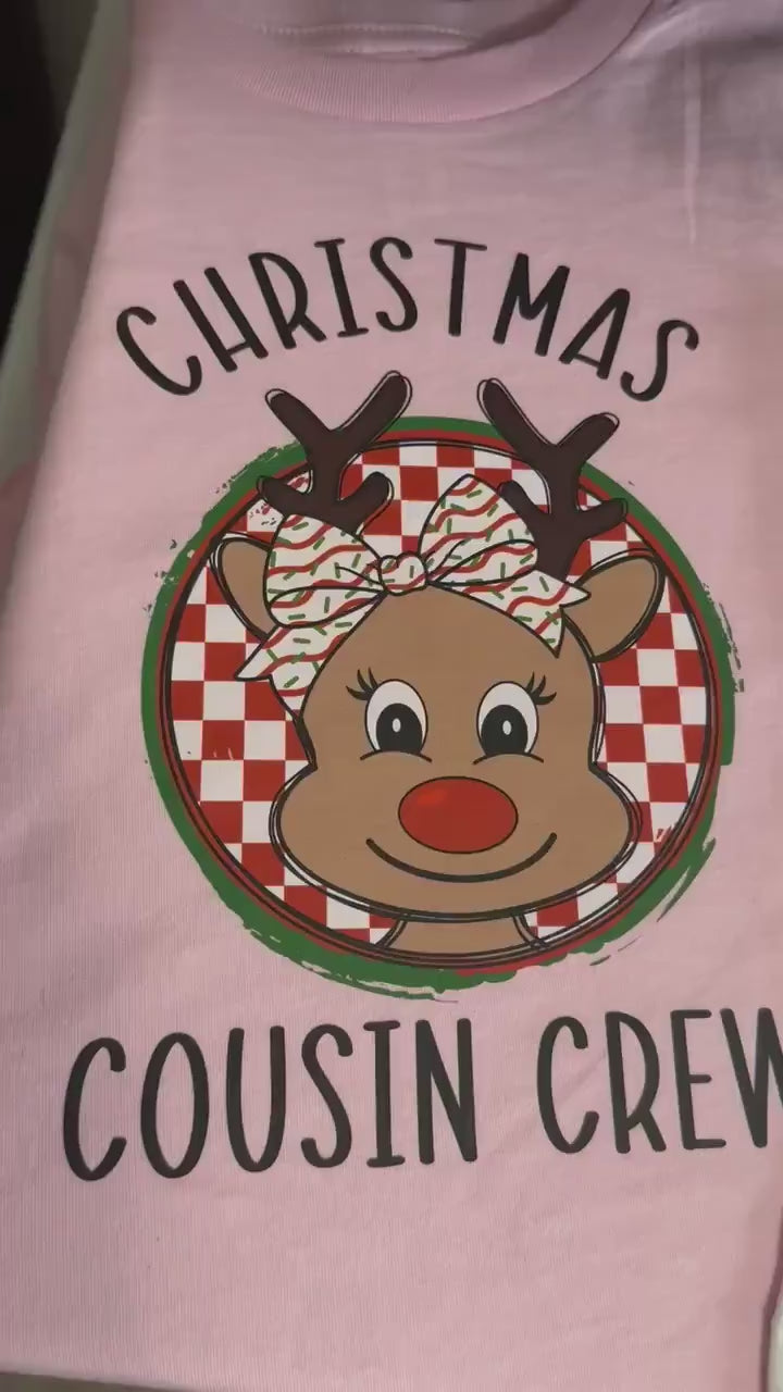 Christmas Cousin Crew Shirt, Gingerbread Christmas Shirt, Boys Reindeer Shirt, Toddler Christmas Shirt, Matching Boys Shirts,