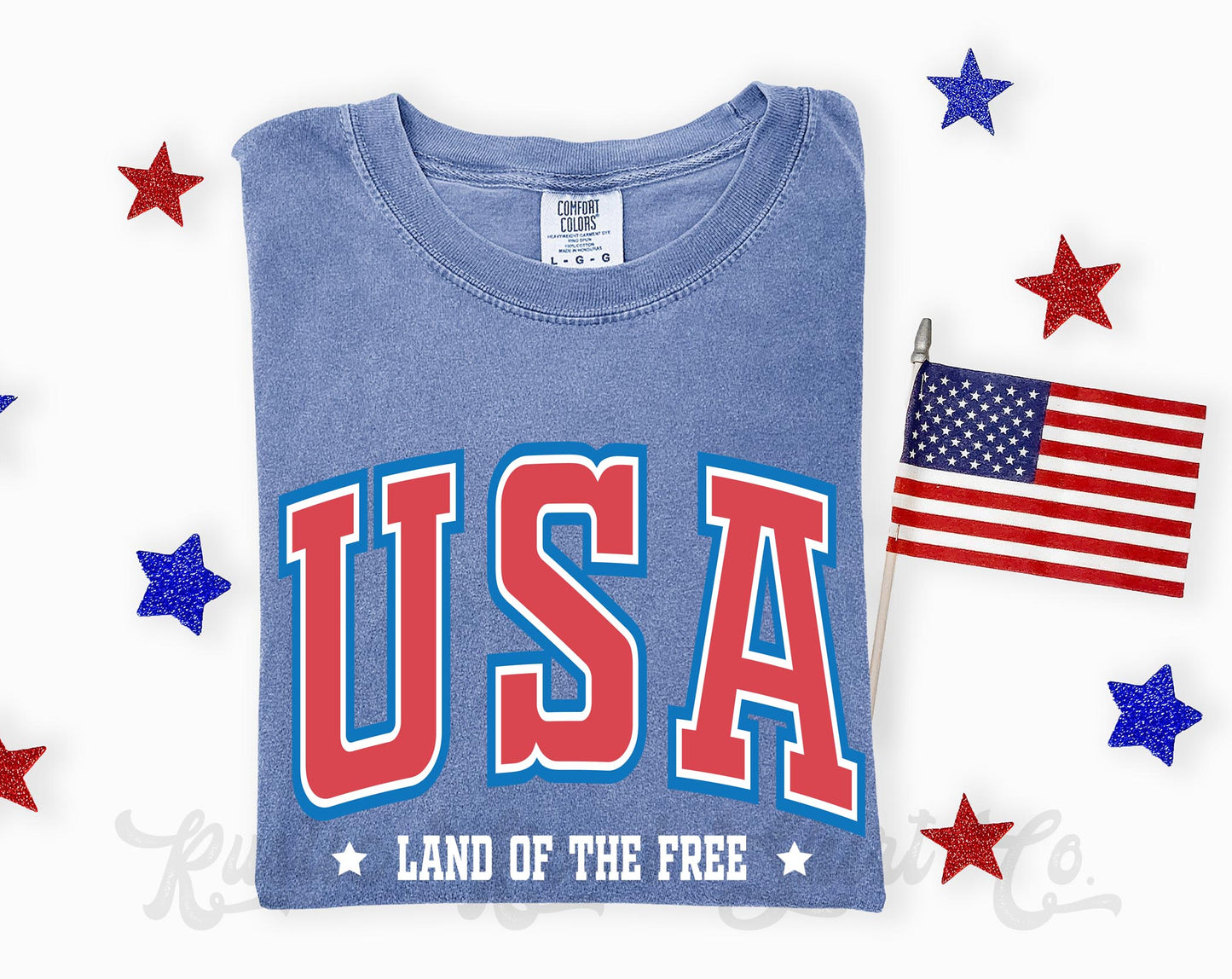 USA Land of the Free Shirt, 4th of July Shirt, Comfort Colors Shirt